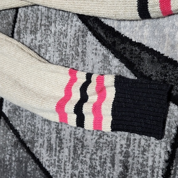 BKE AZTEC METALLIC SHIMMER OPEN CARDIGAN SWEATER - Picture 7 of 13